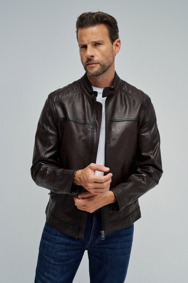BLUS�O BIKER DE PELE