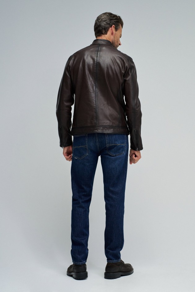 CAZADORA BIKER DE PIEL