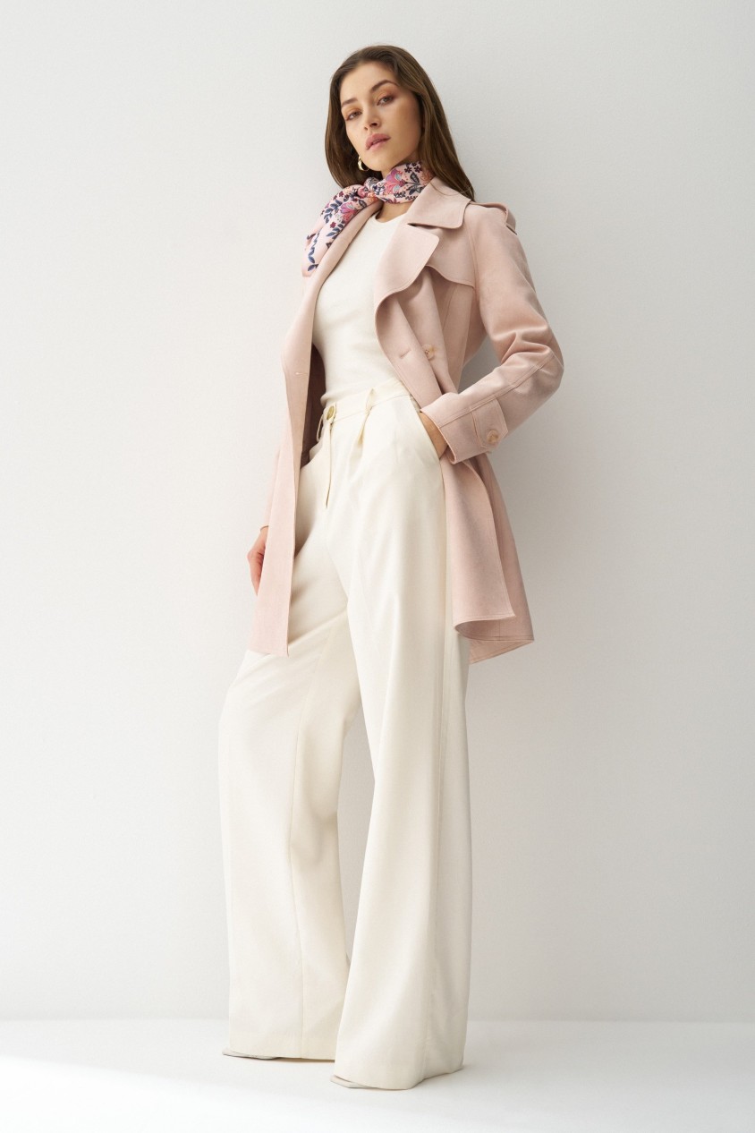 TRENCH COAT EFEITO SUEDE