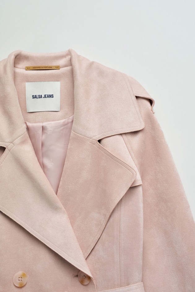TRENCH COAT EFFET SUEDE