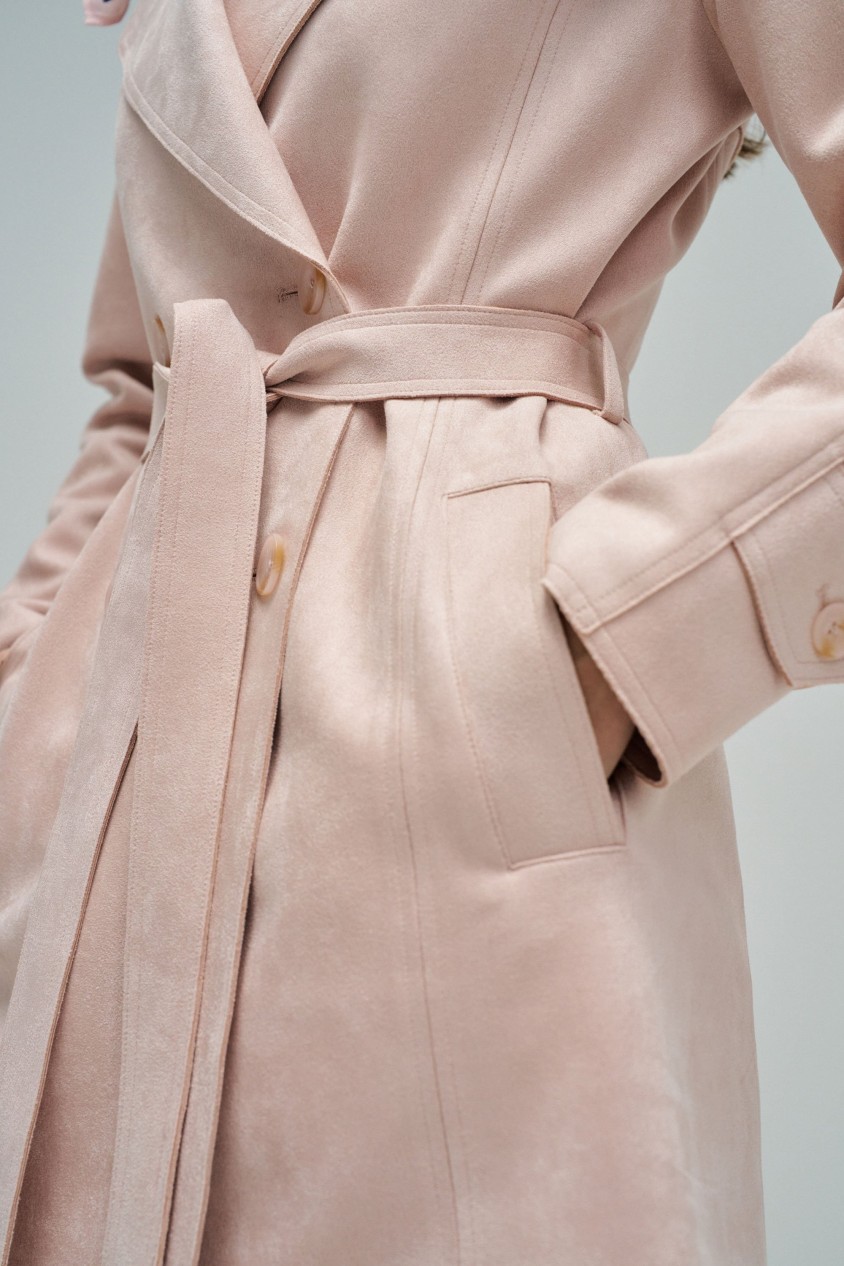 TRENCH COAT EFECTO ANTE