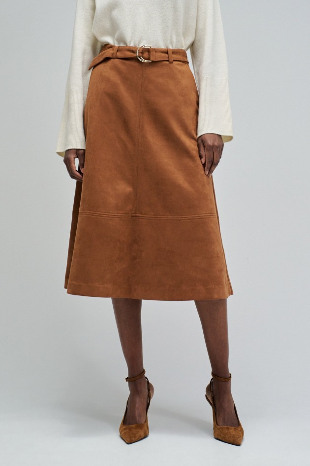 FALDA MIDI EFECTO ANTE
