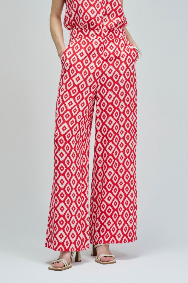 REGULAR FIT TROUSERS WITH PATTERN
