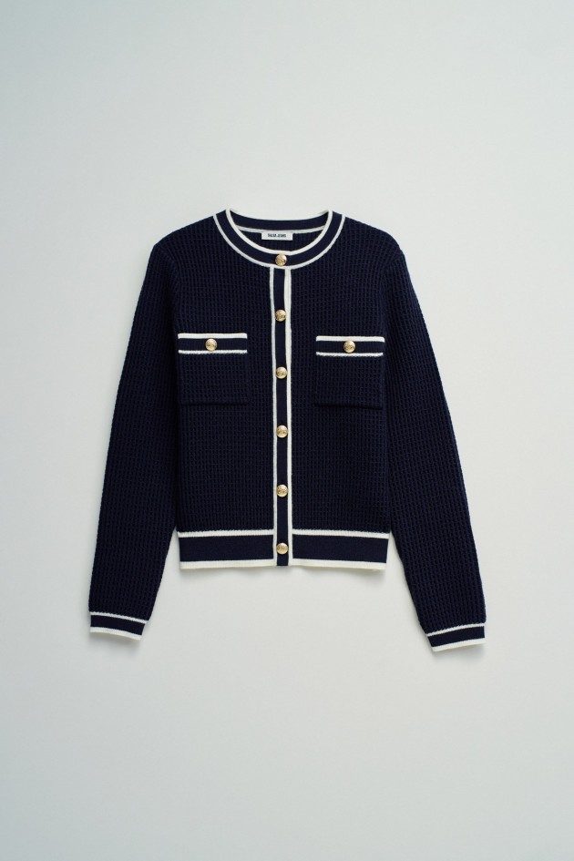 CARDIGAN MET GOUDE KNOPEN