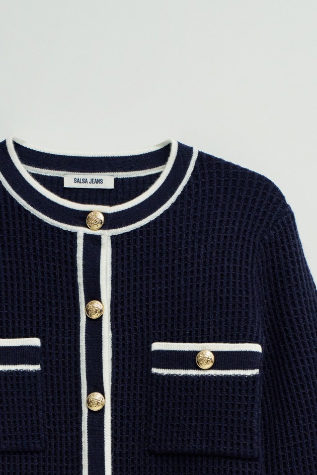 CARDIGAN MET GOUDE KNOPEN