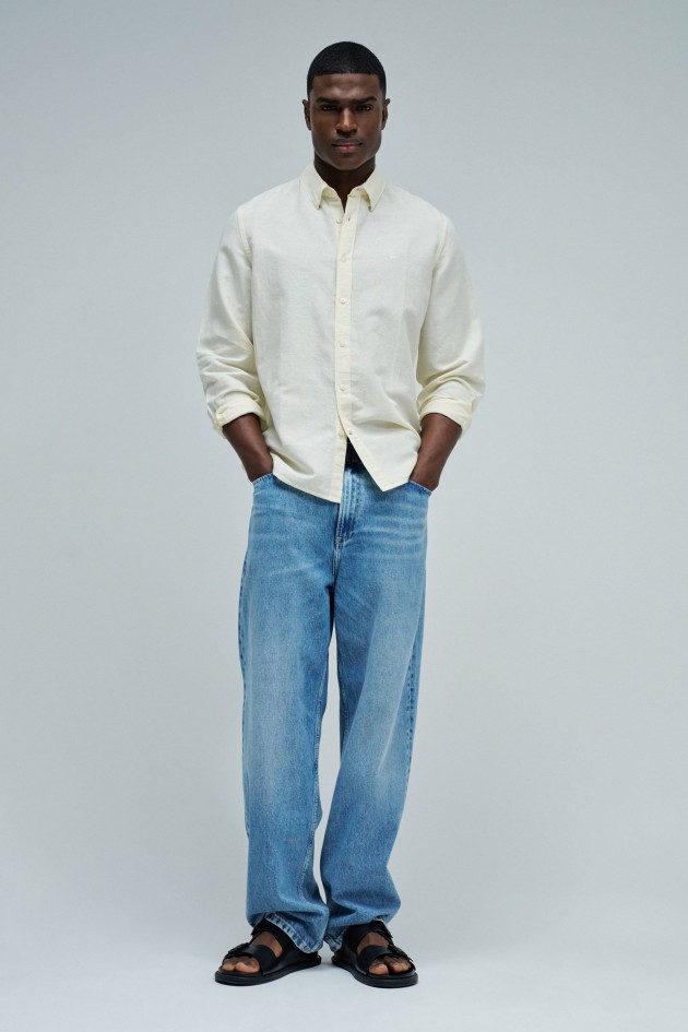 SHIRT WITH A MIX OF LINEN