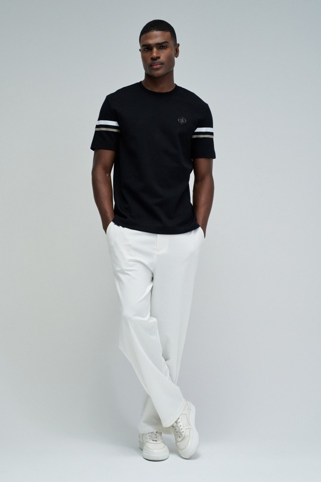 T-SHIRT MET STREPEN