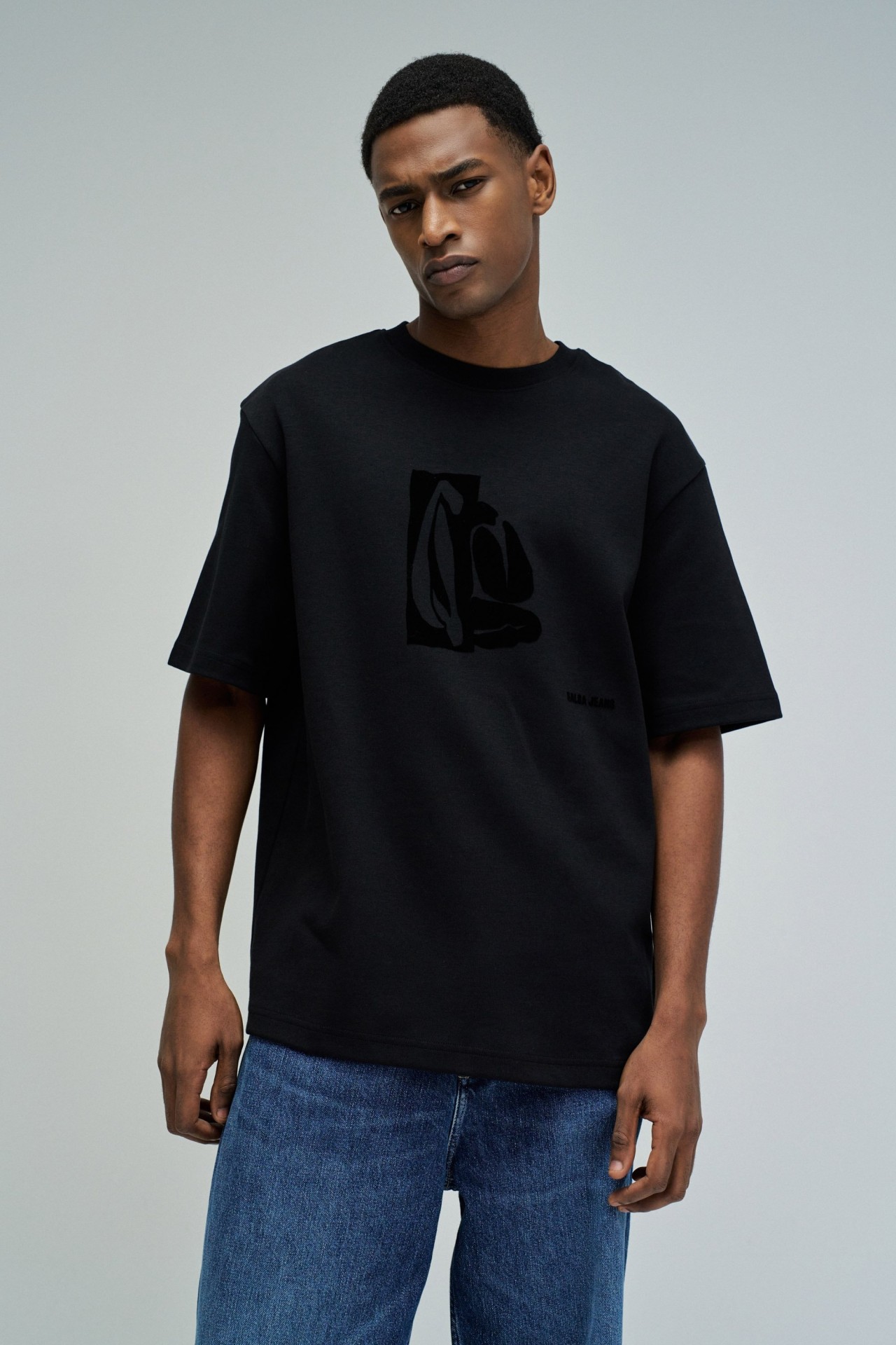 T-SHIRT MET VELVETPRINT