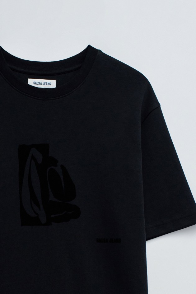 T-SHIRT MET VELVETPRINT