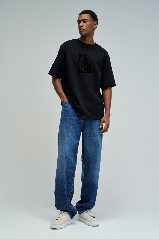 T-SHIRT MET VELVETPRINT