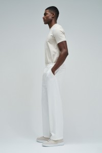 CHINO TROUSERS WITH ELASTIC WAISTBAND