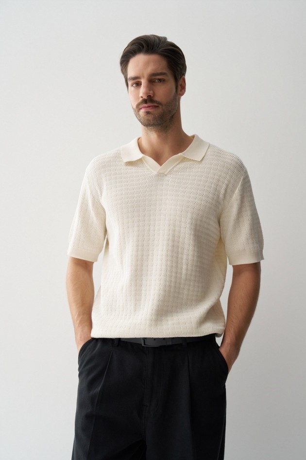 POLO EN MAILLE TRICOTÉE