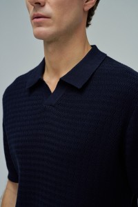 KNITTED MESH POLO