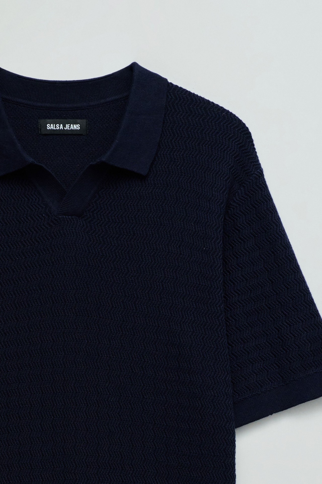KNITTED MESH POLO