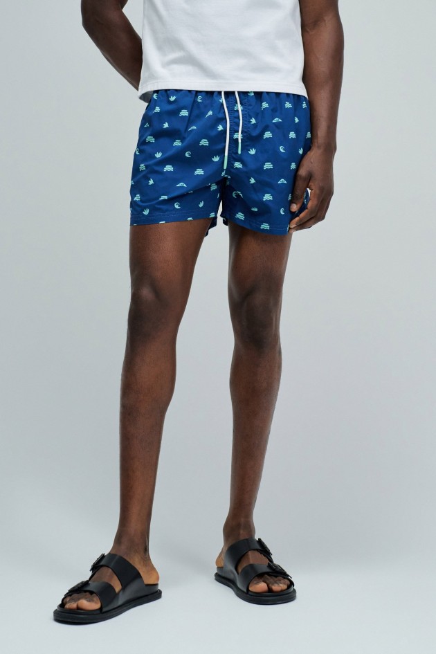 ZWEMSHORTS MET PRINT