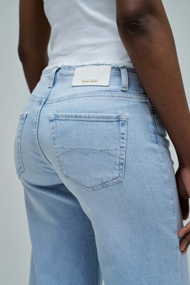 LOW RISE WIDE JEANS