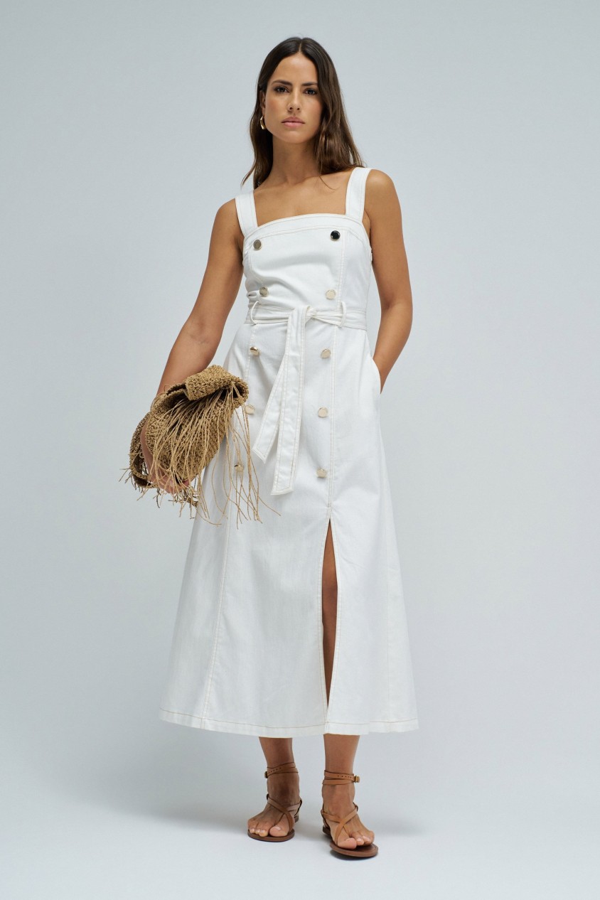 VESTIDO MIDI EN LIGHTDENIM