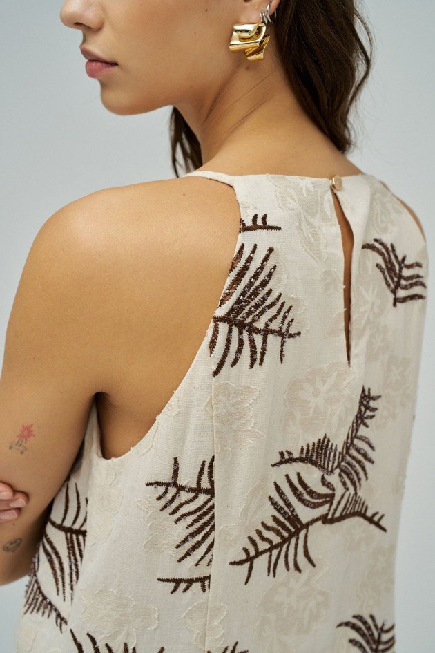 MIDI DRESS WITH EMBROIDERIES