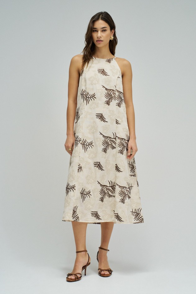 ROBE MIDI AVEC BRODERIES