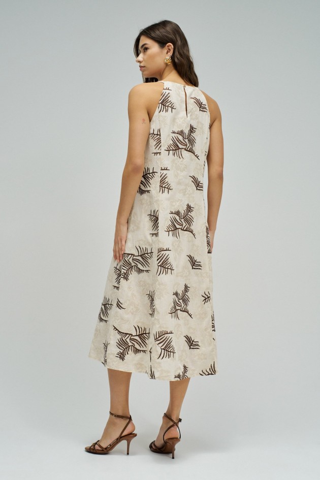 MIDI DRESS WITH EMBROIDERIES