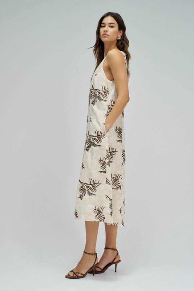 MIDI DRESS WITH EMBROIDERIES