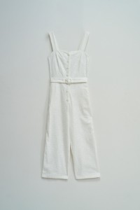 EMBROIDERED JUMPSUIT WITH LINEN