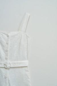 EMBROIDERED JUMPSUIT WITH LINEN