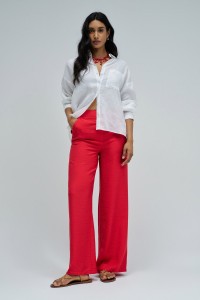 REGULAR FIT FLUID BROEK