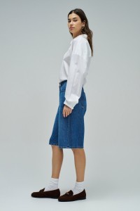 DENIM LONG SHORTS