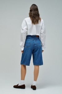 DENIM LONG SHORTS