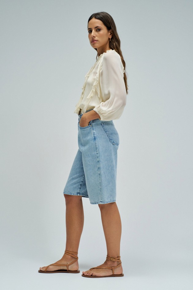 DENIM LONG SHORTS