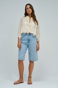 DENIM LONG SHORTS