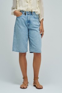 DENIM LONG SHORTS