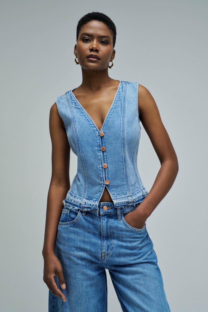 GILET EN LIGHTDENIM