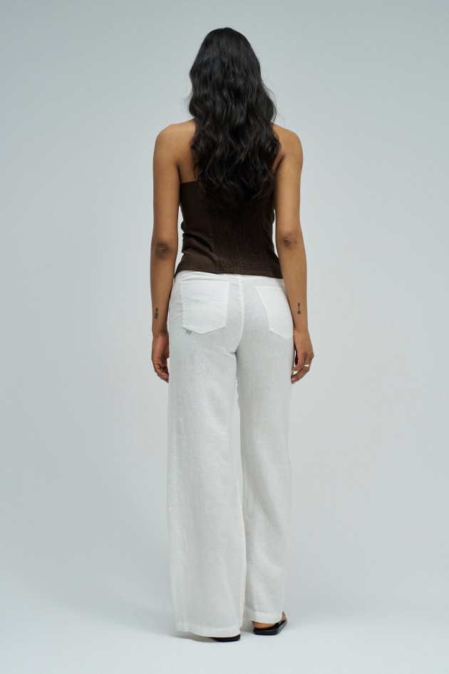 LINEN TROUSERS WITH WIDE LEG