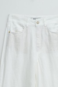 PANTALONS EN LIN AVEC JAMBE WIDE