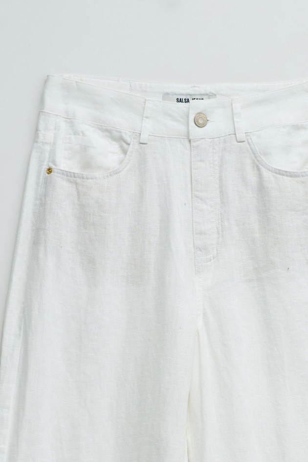 LINEN TROUSERS WITH WIDE LEG