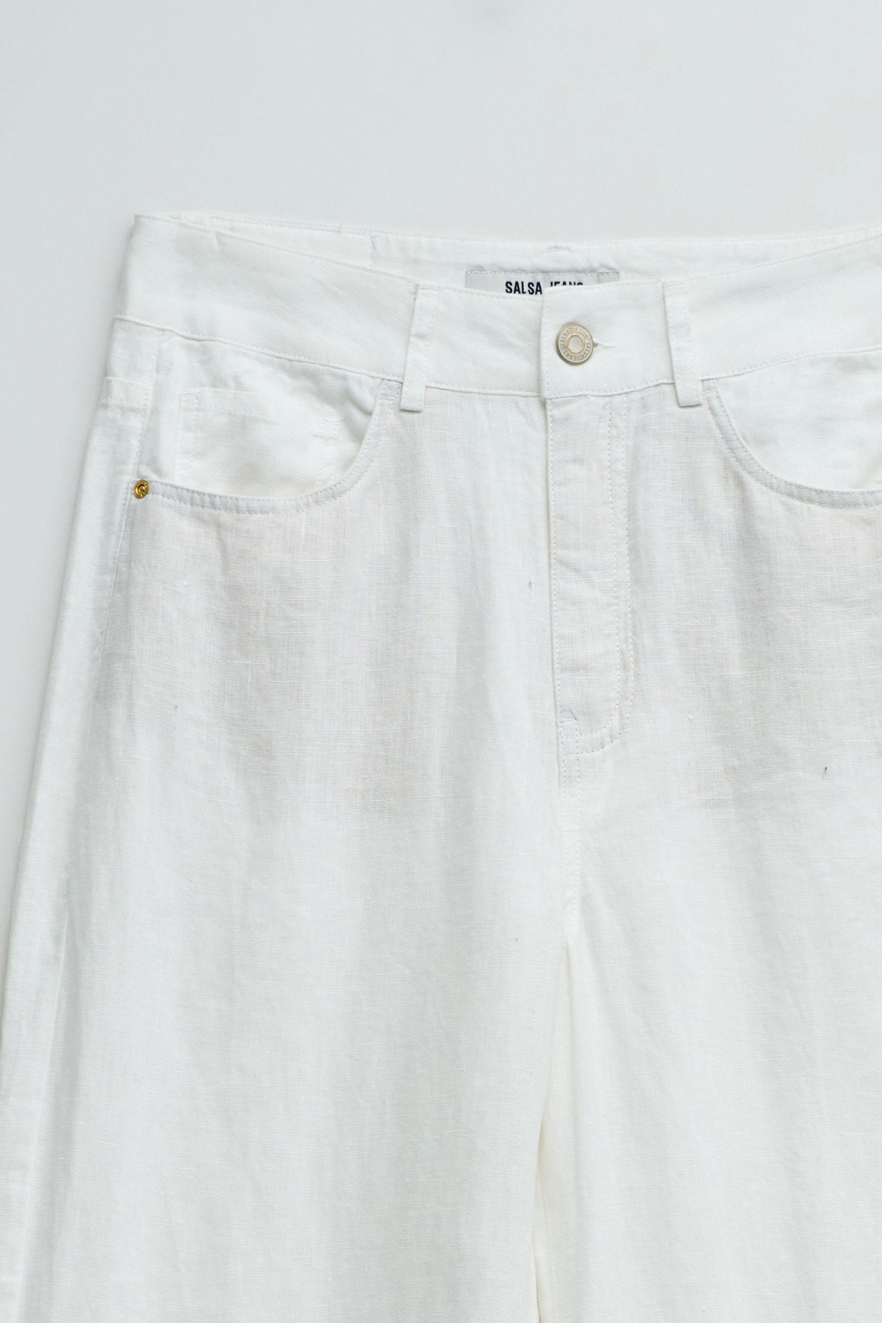 PANTALONS EN LIN AVEC JAMBE WIDE