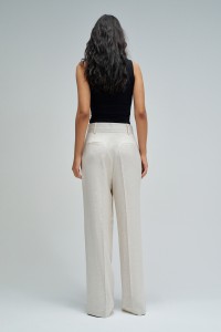 PANTALONS CHINO WIDE EN LIN