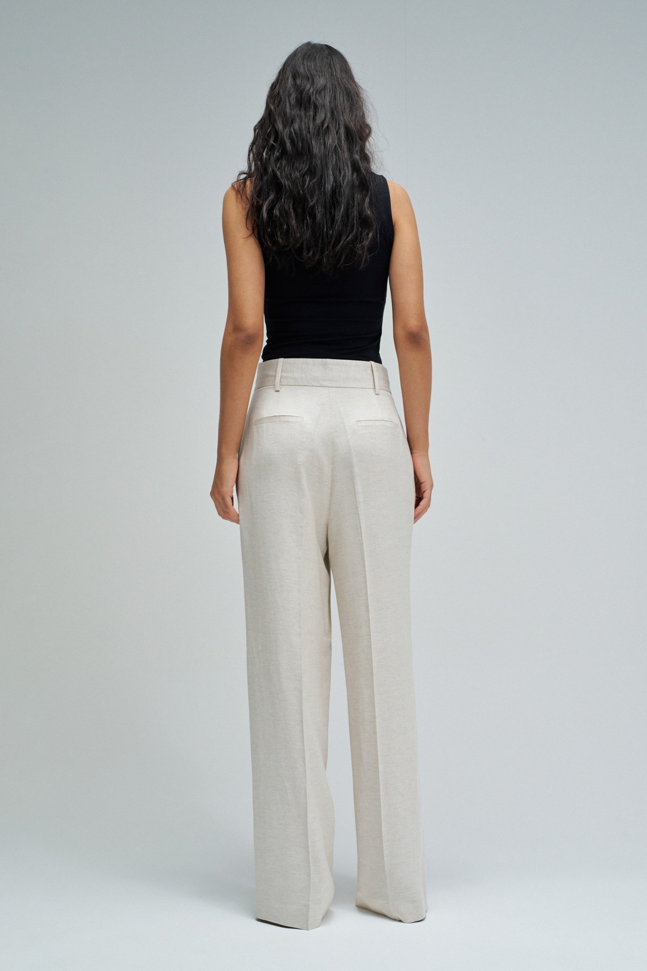 PANTALONS CHINO WIDE EN LIN