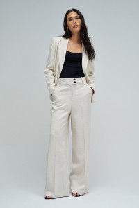 PANTALONS CHINO WIDE EN LIN
