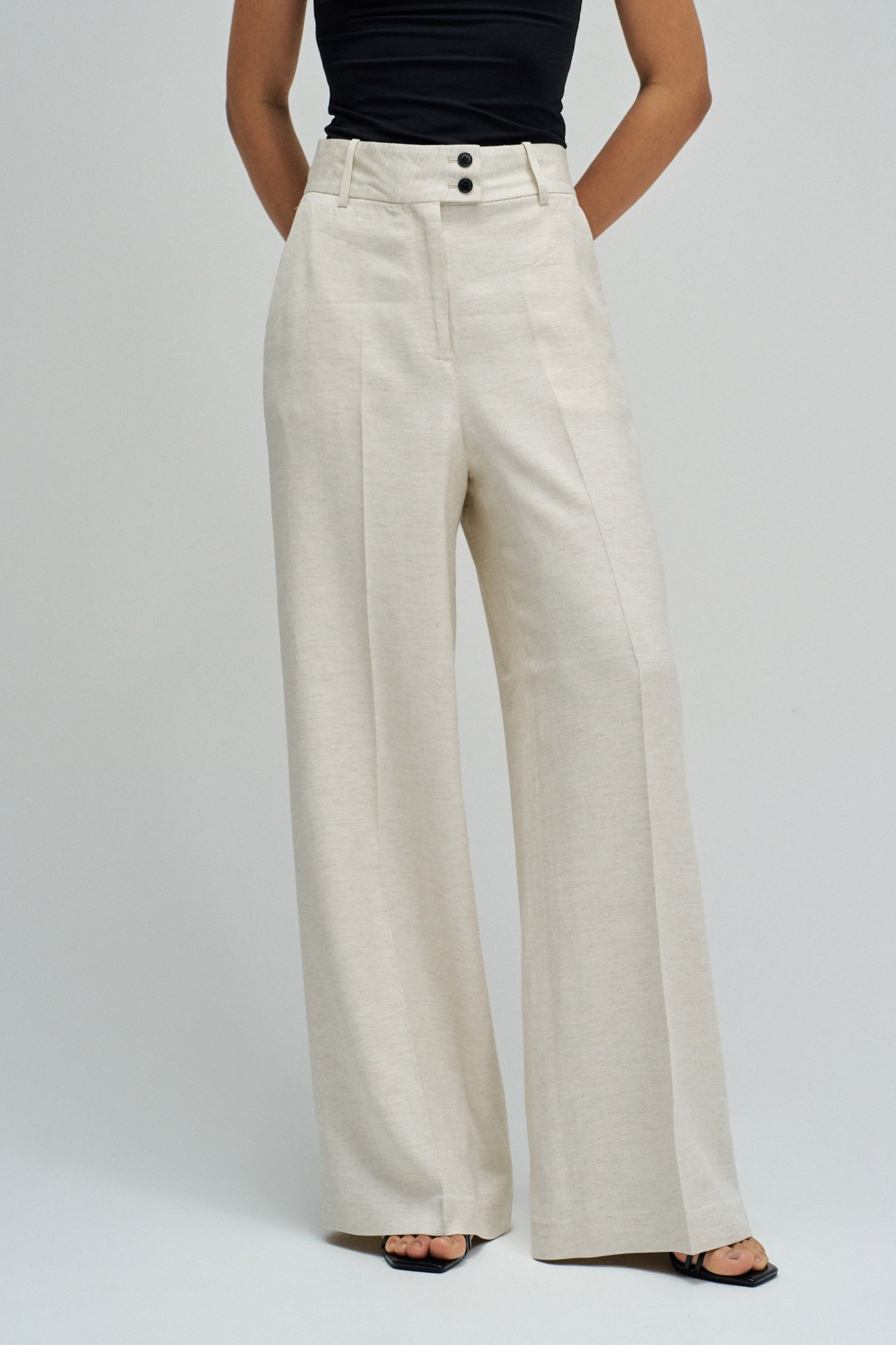 PANTALONS CHINO WIDE EN LIN