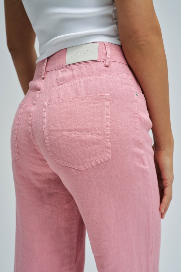 LINEN TROUSERS WITH WIDE LEG