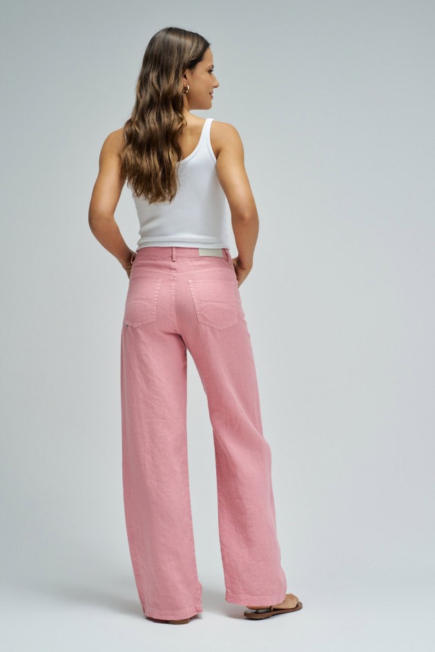 LINEN TROUSERS WITH WIDE LEG