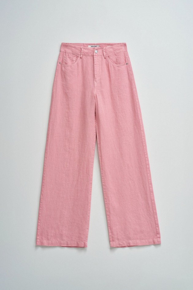 LINEN TROUSERS WITH WIDE LEG