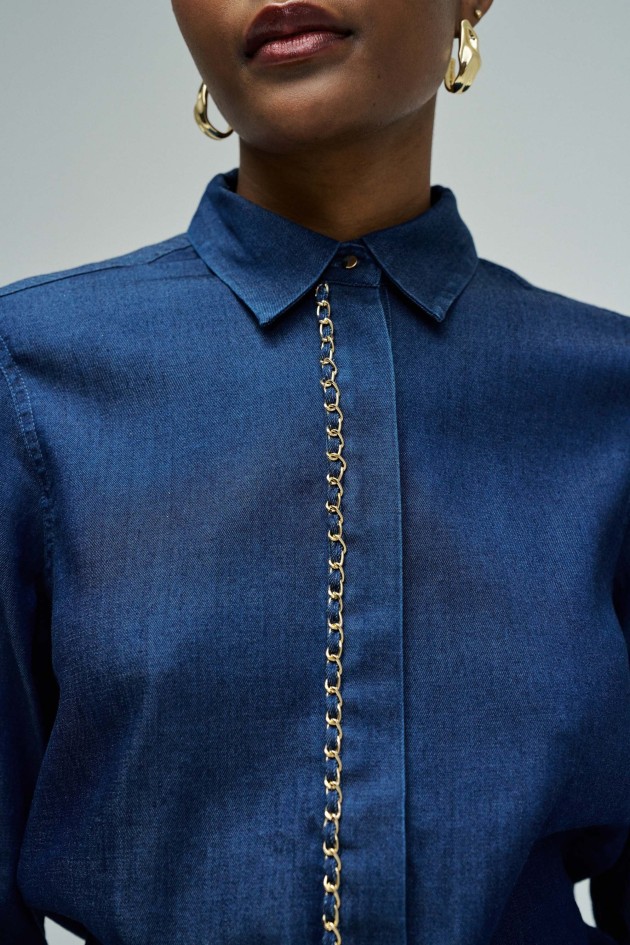 CAMISA EM LIGHTDENIM