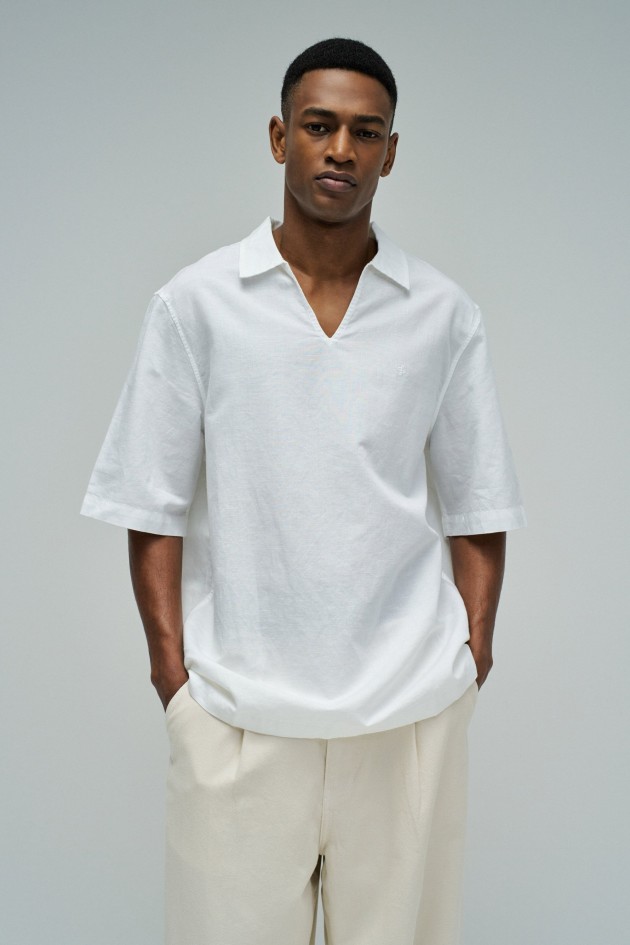 SHIRT MET LINNEN