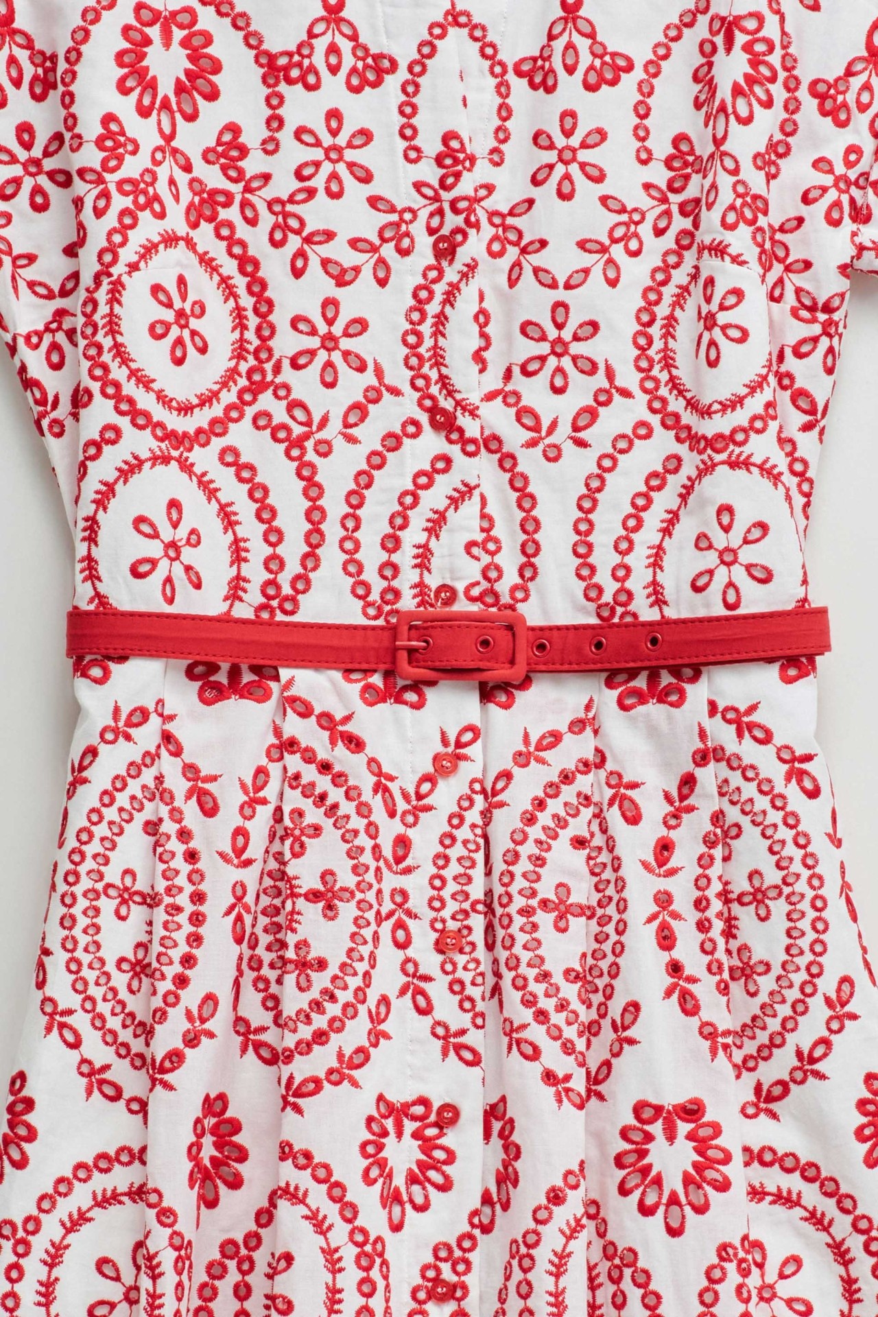 SHIRT DRESS IN ENGLISH EMBROIDERY