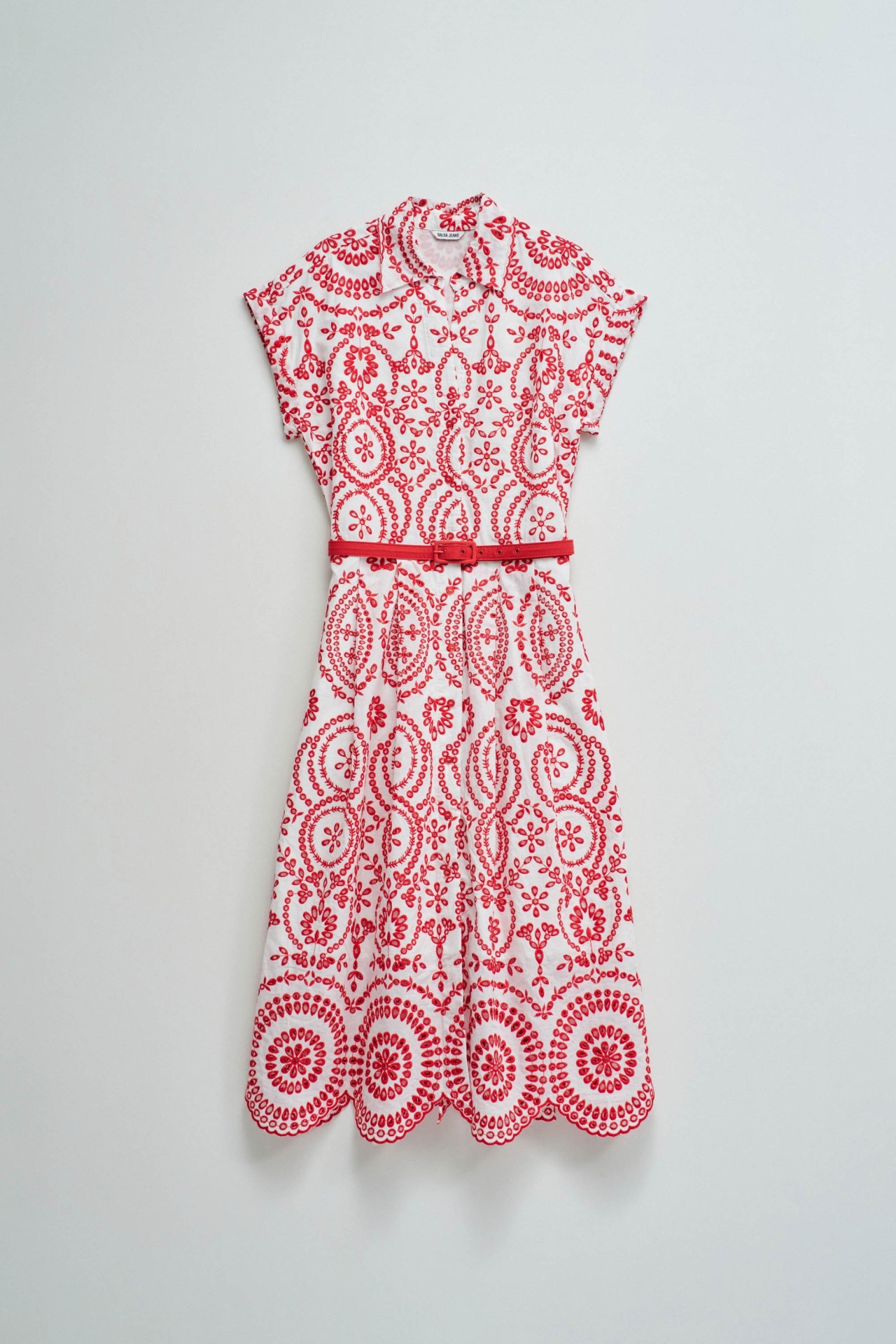 SHIRT DRESS IN ENGLISH EMBROIDERY