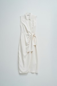 MIDI DRESS WITH LINEN